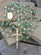 Green Garnet Beaded Rosary